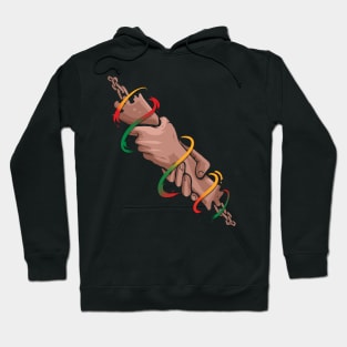 African Heritage Hand Reaching Each Other Freedom Junetenth Hoodie